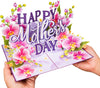 Happy Mothers Day Orchids Pop Up Card - 5" x 7"