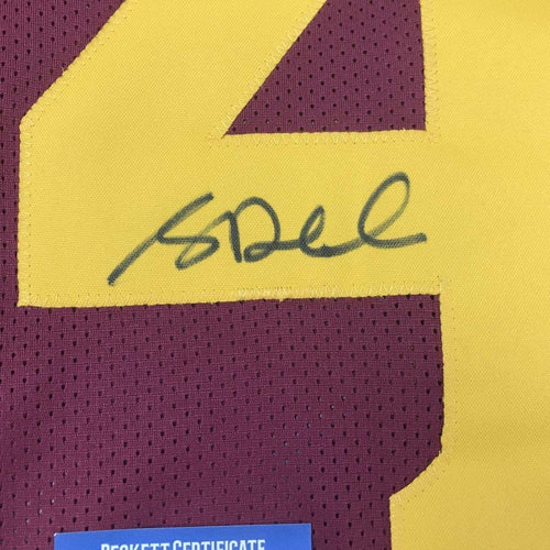 Framed Autographed/Signed Sam Darnold 35x39 USC Southen Cal Maroon College Football Jersey JSA COA