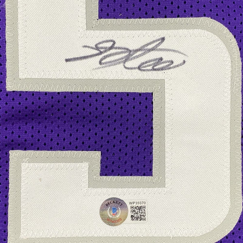 Autographed/Signed De'Aaron Fox Sacramento Purple Basketball Jersey Beckett BAS COA