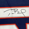 Framed Autographed/Signed Tom Brady 35x39 New England Patriots Blue Authentic Nike Limited Football Jersey Fanatics COA