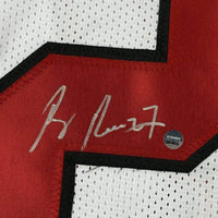 Framed Autographed/Signed Ray Rice 35x39 Rutgers White College Football Jersey Steiner Sports COA
