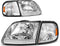 Chrome Housing Amber Reflector Clear Lens