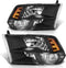 Amber reflector with black housing / black