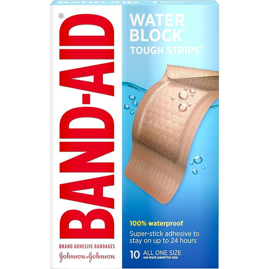 Band-Aid Tough Strips Adhesive Bandages - 10 All One Size