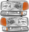 Chrome Housing Amber Reflector Clear Lens