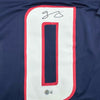 Framed Autographed/Signed Azeez Al Shaair 35x39 Houston Blue Football Jersey Beckett BAS COA