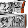 Dna Motoring Hlohcs034pcham Headlight Assembly Driver And Passenger Side