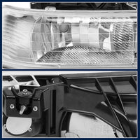 Autosaver88 Headlight Assembly Compatible With 19992002 Chevy Silverado 20002006 Tahoe Suburban Headlamp Bumper Lights Black Housing Reflector Chrome