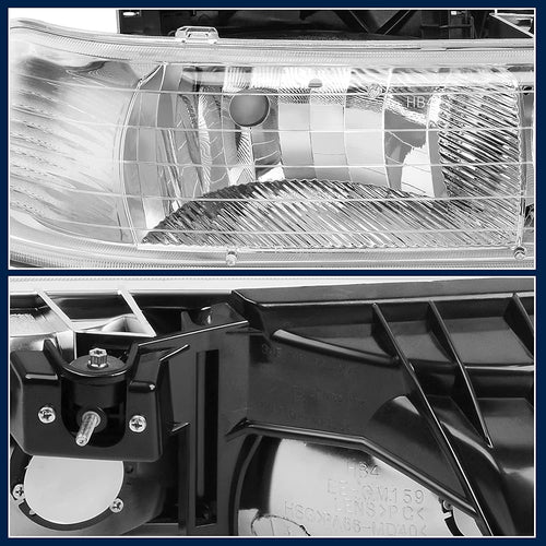 Autosaver88 Headlight Assembly Compatible With 19992002 Chevy Silverado 20002006 Tahoe Suburban Headlamp Bumper Lights Black Housing Reflector Chrome
