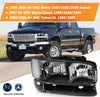 Lbrst Headlight Assembly For Gmc Sierra 1500 19992006 Classic 2007 Black Housing Reflector Clear Lens Driver And Passenger Side Headlamp