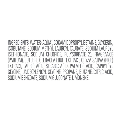 Dove Whipped Shower Foam for Women Rice Milk & Velvet Açaí for Hydrated & Soft Skin 10.3 FO