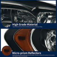 Autosaver88 Headlight Assembly Compatible With 20062013 Chevy Impala 06 07 Monte Carlo Replacement Headlamp Driving Light Chrome Housing Amber Reflector Clear Lens 25958359 25958360 A Black Smoke Oe