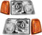 Chrome Housing Amber Reflector