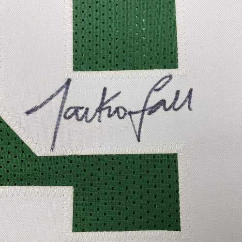 Framed Autographed/Signed Tacko Fall 35x39 Boston Green Basketball Jersey PSA/DNA COA