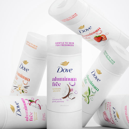 Dove Deodorant Stick for 72 Hour Odor Protection Coconut & Pink Jasmine Aluminum Free 2.4 oz