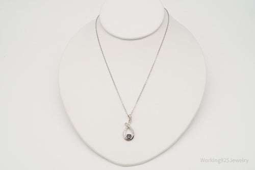 Designer Ryze Mystic Topaz Cubic Zirconia Sterling Silver Necklace