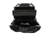 Fabricated Intake Manifold SBC Single Plane Carbureted (2 x 4150 style flange changeable plate) Black with Sniper logo