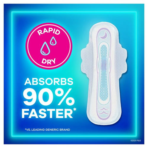 Always Ultra Thin Extra Heavy Overnight Pads with Wings; Size 5 Unscented 34 CT EasyOptionXY LLC