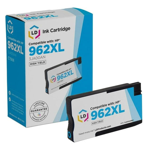 Ld remanufactured replacement for HP 962xl / 3ja00an high yield cyan ink cartridge for officejet pro 9025, 9020, 9018, 9015, 9010 EasyOptionXY LLC