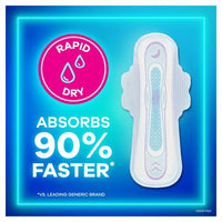 Always Ultra Thin Pads Overnight Absorbency Unscented with Wings; Size 4, 50 Count EasyOptionXY LLC