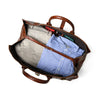 LuxeHide Brown Croco Pattern Duffle
