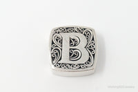 Designer Lori Bonn Initial B Necklace Pendant Charm Sterling Silver