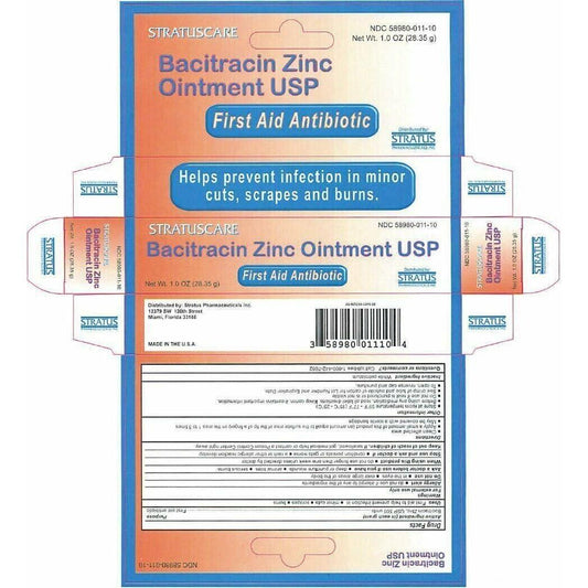 Stratuscare Bacitracin Zinc Ointment First Aid Antibiotic 1 Oz