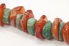 Chunky Vintage Aventurine Carnelian Beaded Necklace 30"