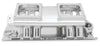 Fabricated Intake Manifold BBC Single Plane 2 x 4500 Silver with Sniper Logo