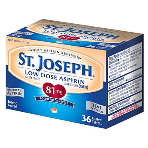 St. Joseph® Aspirin 81 mg Tablet, 36 EA