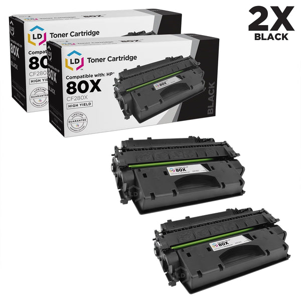 LD ? Compatible Replacements for Hewlett Packard CF280X (HP 80X) 2PK HY Black Toner Cartridges for Laserjet Pro 400 M401dn, 400 M401dne, 400 M401dw, 400 M401n & 400 M425dn EasyOptionXY LLC