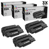 LD Compatible Replacement for HP 55A CE255A Black Toner Cartridge 3-Pack for 500 MFP M525dn, 500 MFP M525f, flow MFP M525c, M521dn MFP, MFP M521dw, P3010, P3015, P3015d, P3015dn, P3015n, P3015x EasyOptionXY LLC