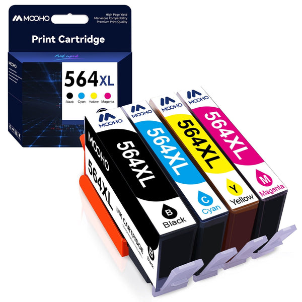 564 Ink Cartridges for Printers Replacement for HP DeskJet 3520 3522 Officejet 4620 Photosmart 5520 7520 7525,Black Cyan Magenta Yellow, 4 Pack EasyOptionXY LLC