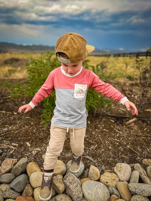 Mountain color block bamboo Keep the Littles Wild