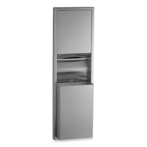 Bobrick ClassicSeries Semi-Recessed Convertible Paper Towel Dispenser/Waste Receptacle