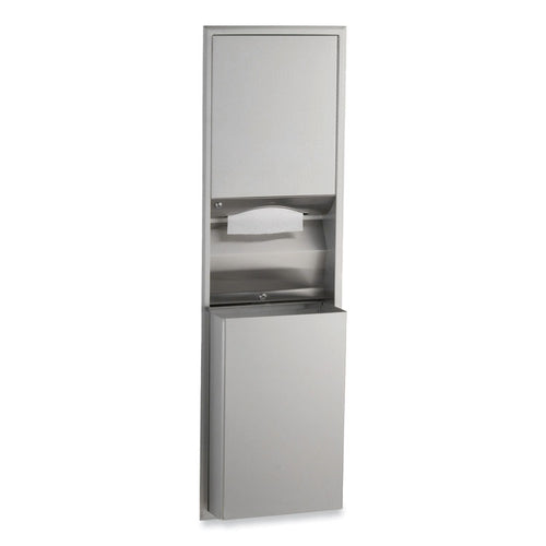 Bobrick ClassicSeries Recessed Convertible Paper Towel Dispenser/Waste Receptacle