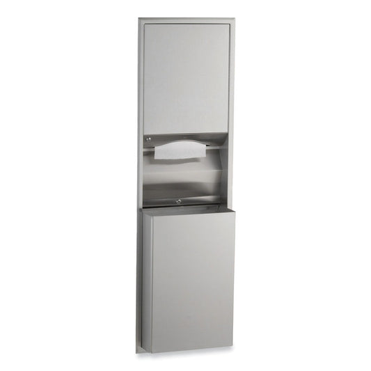 Bobrick ClassicSeries Recessed Convertible Paper Towel Dispenser/Waste Receptacle