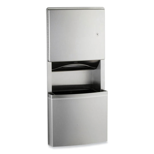 Bobrick ConturaSeries Recessed Paper Towel Dispenser/Waste Receptacle with TowelMate and LinerMate