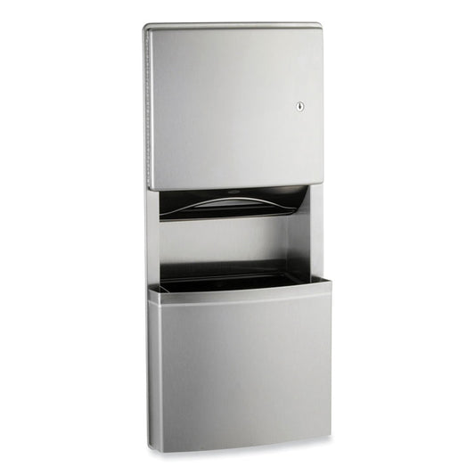 Bobrick ConturaSeries Recessed Paper Towel Dispenser/Waste Receptacle with TowelMate and LinerMate