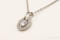 Designer Ryze Cubic Zirconia Sterling Silver Necklace