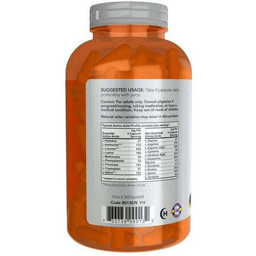 NOW Sports Nutrition, Amino Complete?, Protein Blend With 21 Aminos and B-6, 360 Veg Capsules EasyOptionXY LLC