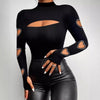 Heart Cutout Beaded Long-Sleeve Top | Sexy Country Chic Fashion for Women