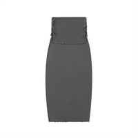 Dyed Washed Straight Hip-Hugging Slim Skirt
