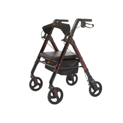 Rhythm Healthcare REGAL - BARIATRIC ALUMINUM 4 WHEEL ROLLATOR WITH UNIVERSAL HEIGHT ADJUSTMENT RIO Medical Supplies