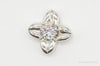 Large Cubic Zirconia Sterling Silver Pendant