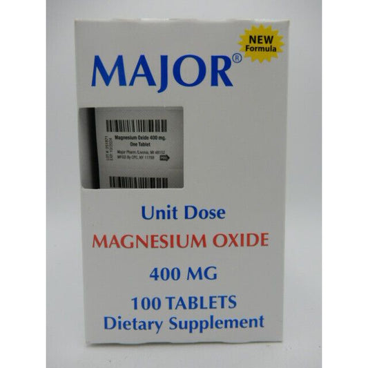 Major Magnesium Oxide 400mg Unit Dose 100 Tablets