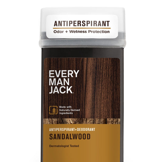 Every Man Jack Sandalwood Mens Antiperspirant Deodorant - Long Lasting Odor & Sweat Protection - 2.6oz EasyOptionXY LLC