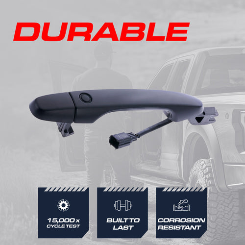 Exterior Door Handle Black Primed Replacement for Honda Civic Hybrid (2012-2015), CR-V (2012-2016) OE Part # 72141-T1G-E11ZF | Front Right Passenger Side w/o Keyhole
