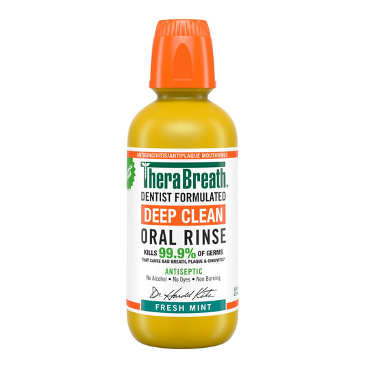 TheraBreath Deep Clean Antiseptic Oral Rinse - 16 Fl Oz