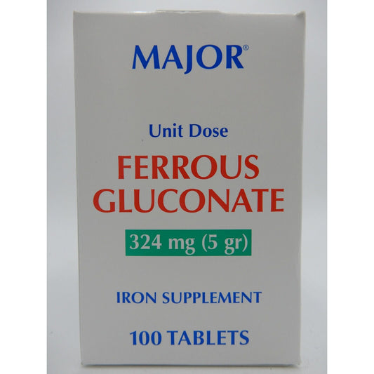 Major Ferrous Gluconate 324 Mg (5 Gr), 100 Unit DoseTablets 820555019001VL